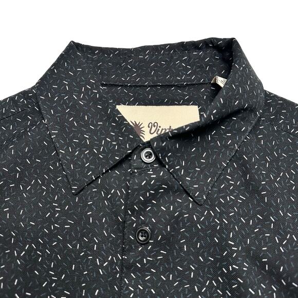 Vintage Silk | Men | Dark Sprinkle Confetti Relaxed Button Up Shirt | Large - Picture 9 of 10